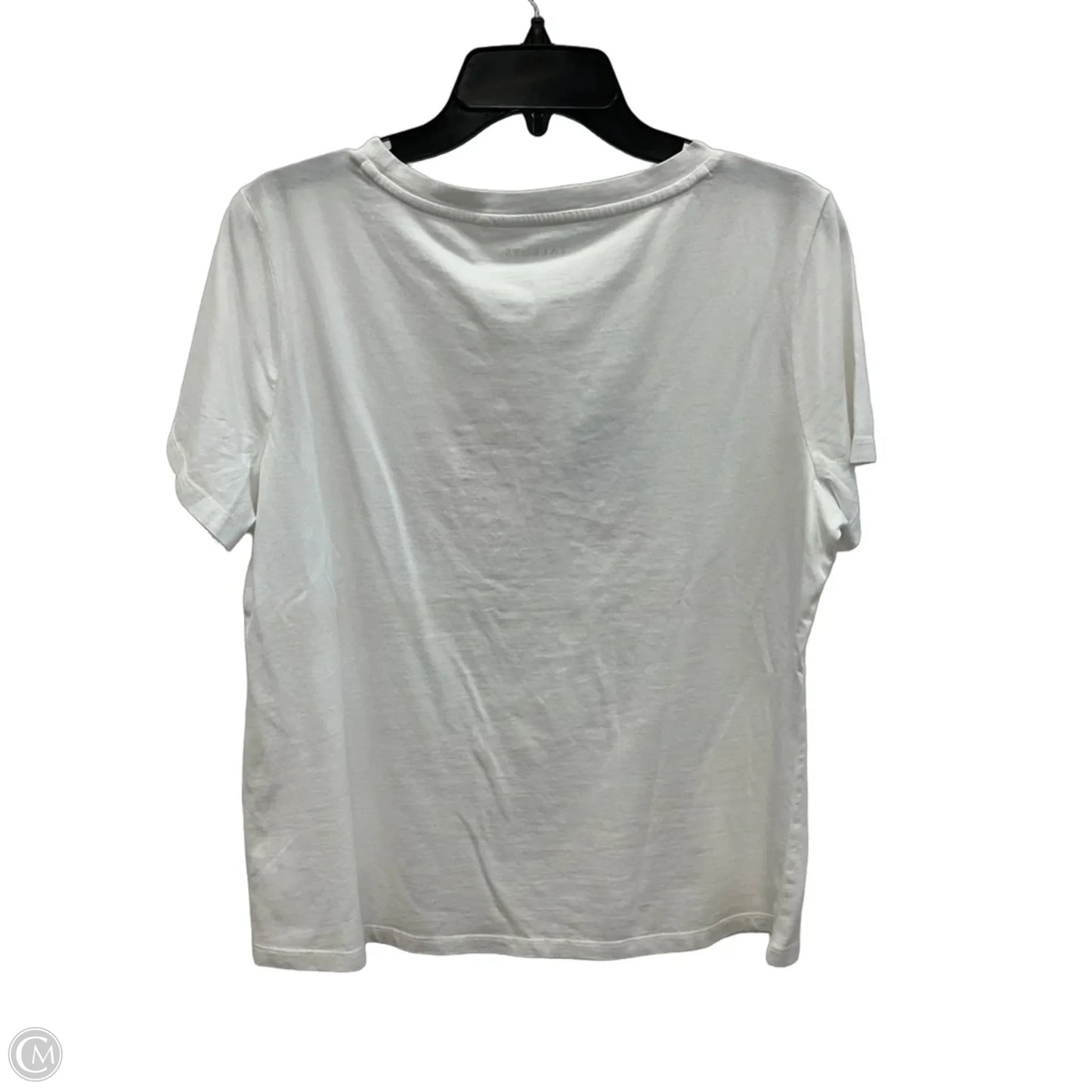 Top Short Sleeve By Talbots In White, Size: L
