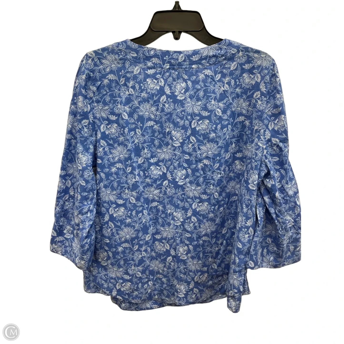 Top 3/4 Sleeve By J. Jill In Blue, Size: M