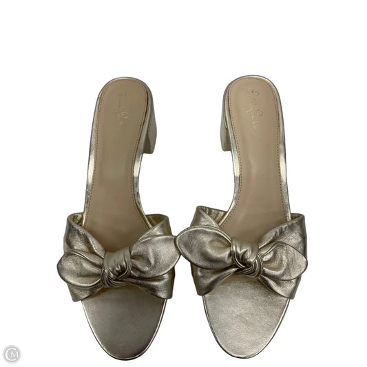Sandals Heels Block By Lilly Pulitzer In Gold, Size: 10
