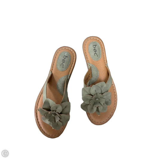 Sandals Flats By Boc In Green, Size: 7