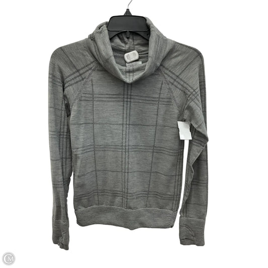 Athletic Top Long Sleeve Collar By Athleta In Grey, Size: M