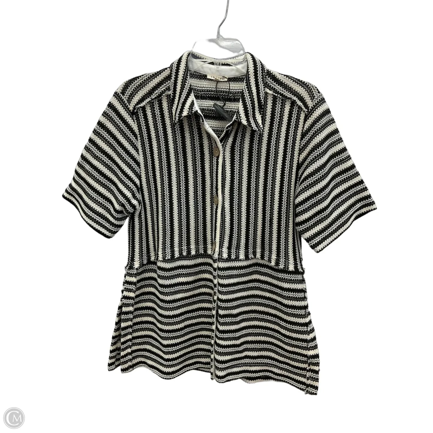 Top Short Sleeve By Jodifl In Striped Pattern, Size: S