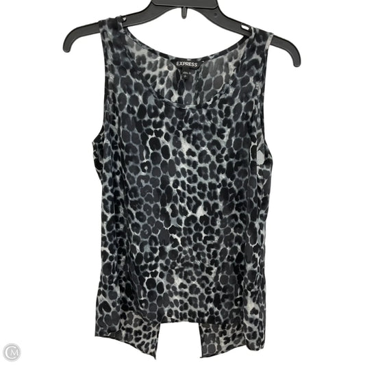 Top Sleeveless By Express In Animal Print, Size: S