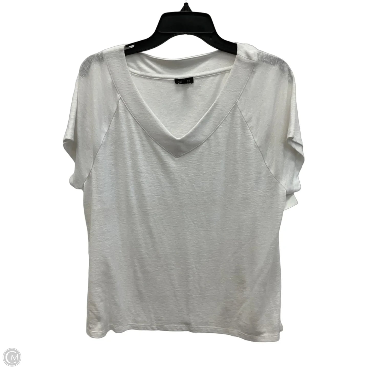 Top Short Sleeve By Talbots In White, Size: Xl