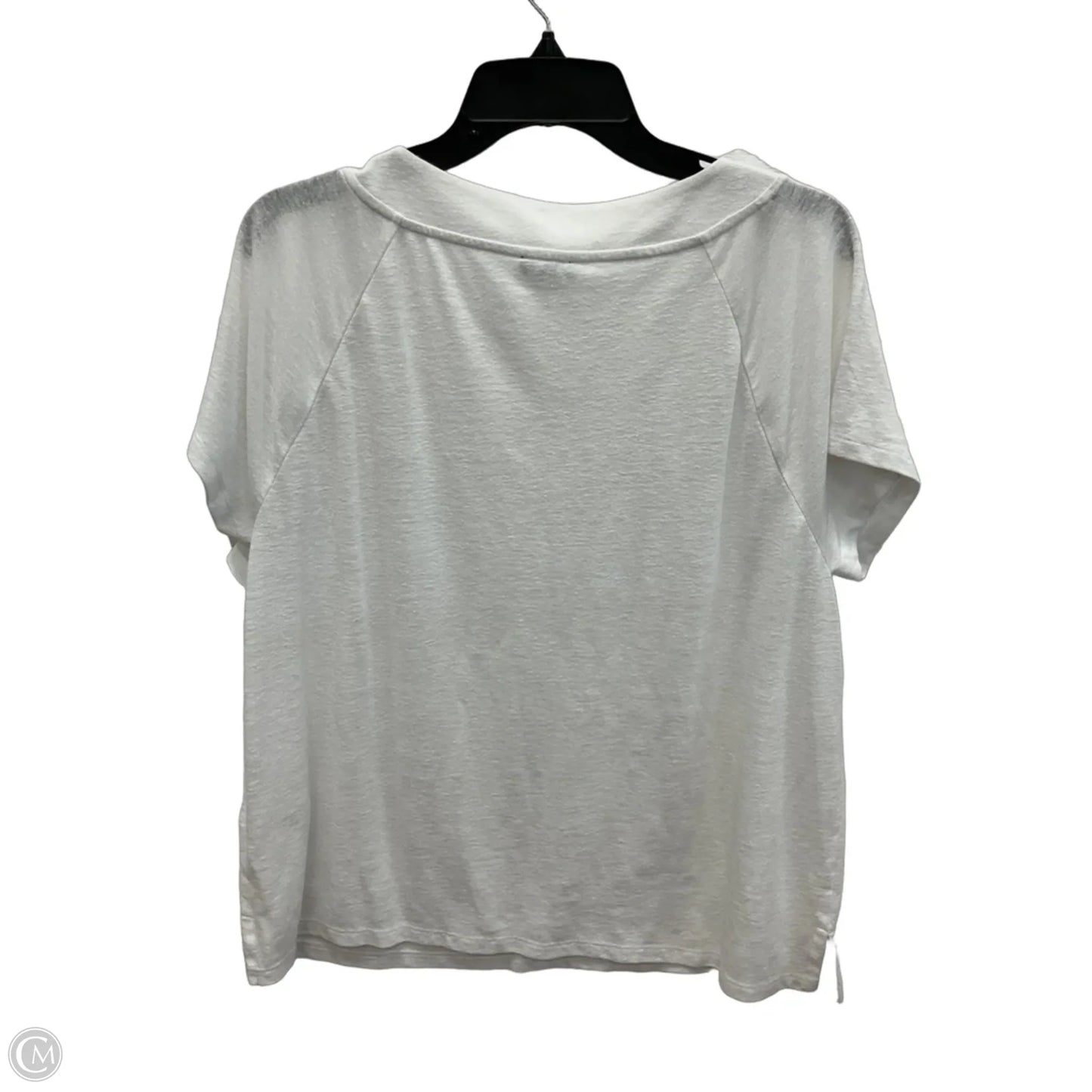 Top Short Sleeve By Talbots In White, Size: Xl