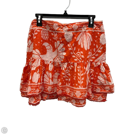 Skirt Mini & Short By Farm Rio In Orange, Size: L