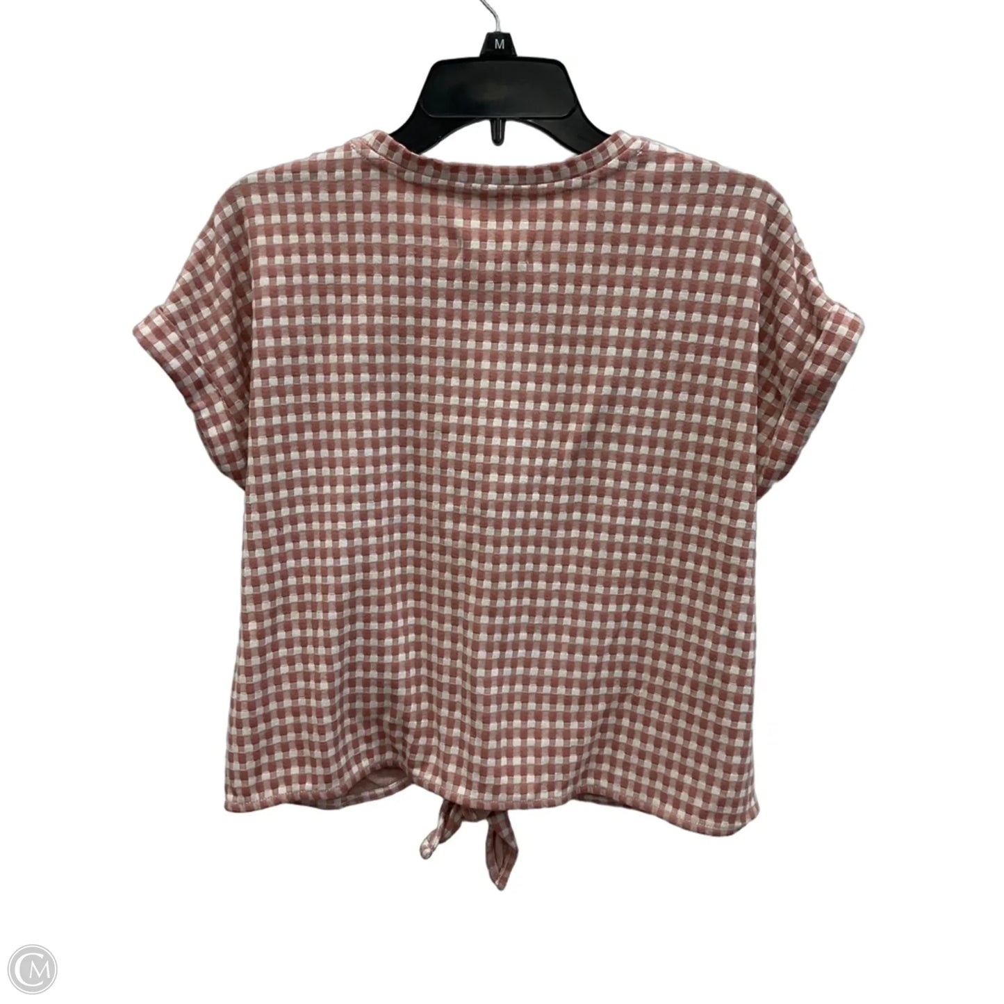 Top Short Sleeve By Lou And Grey In Plaid Pattern, Size: S