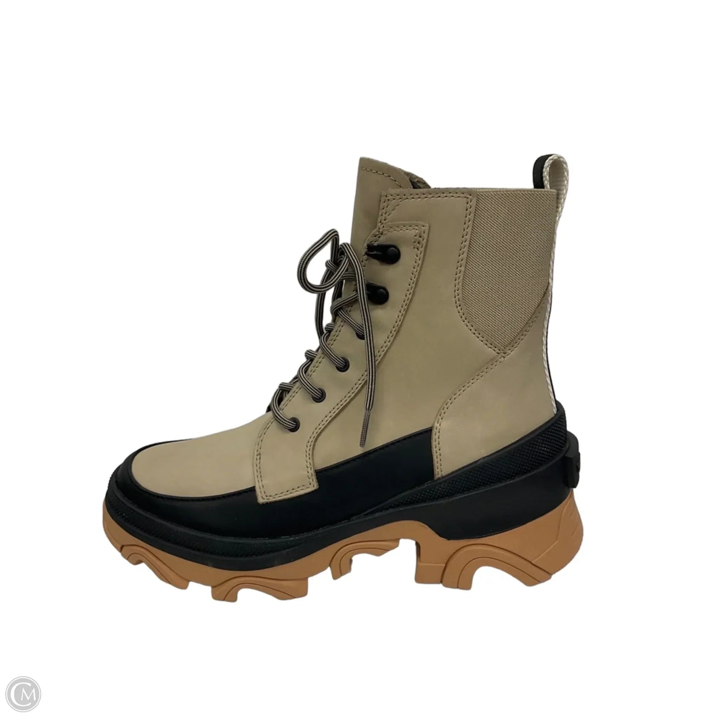 Boots Ankle Heels By Sorel In Black & Brown, Size: 8