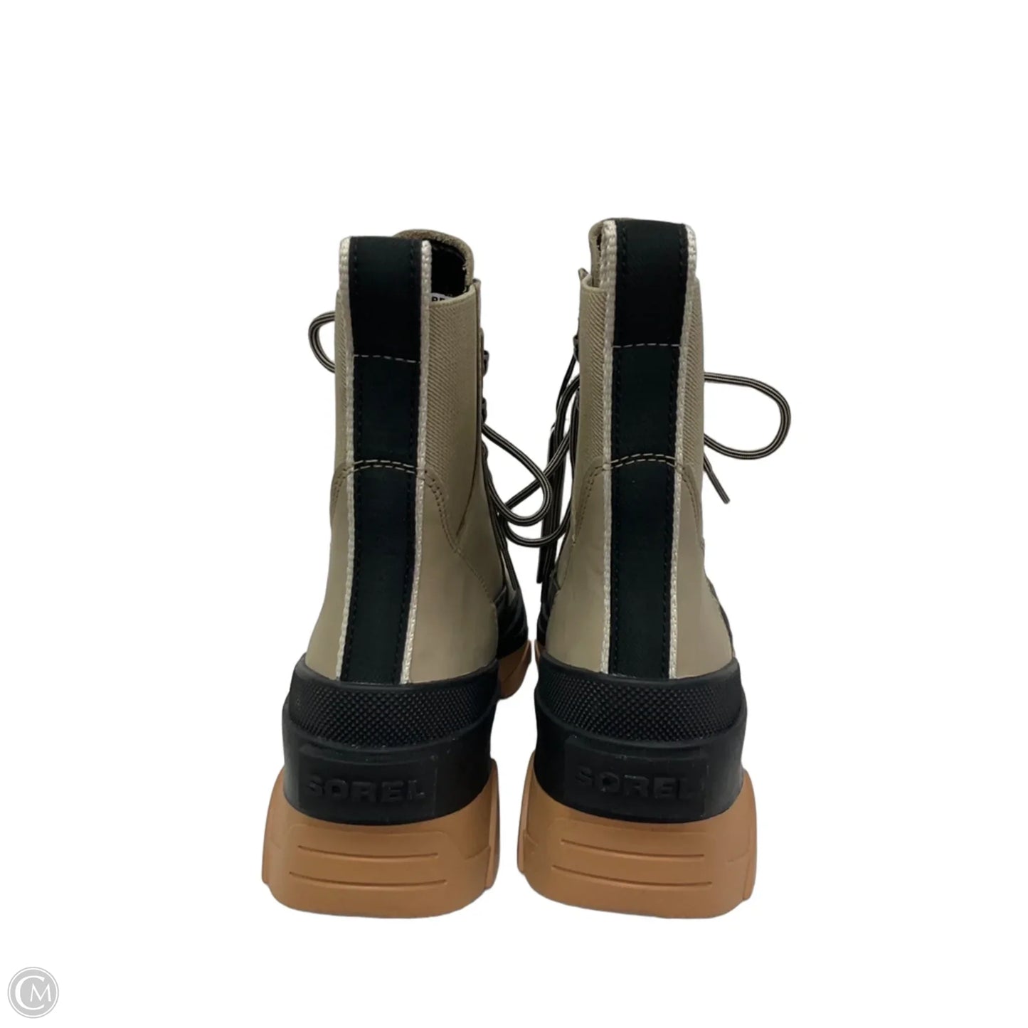 Boots Ankle Heels By Sorel In Black & Brown, Size: 8
