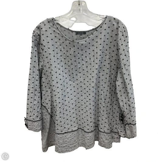Top Long Sleeve By Habitat In Polkadot Pattern, Size: Xl
