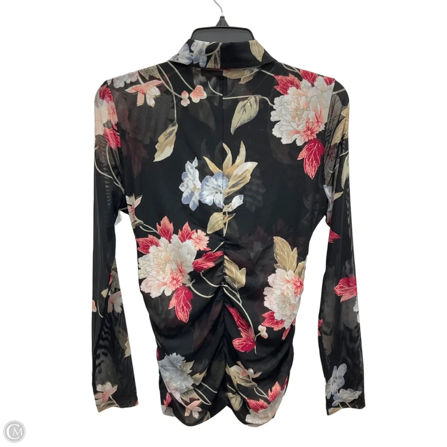Top Long Sleeve By White House Black Market In Floral Print, Size: S