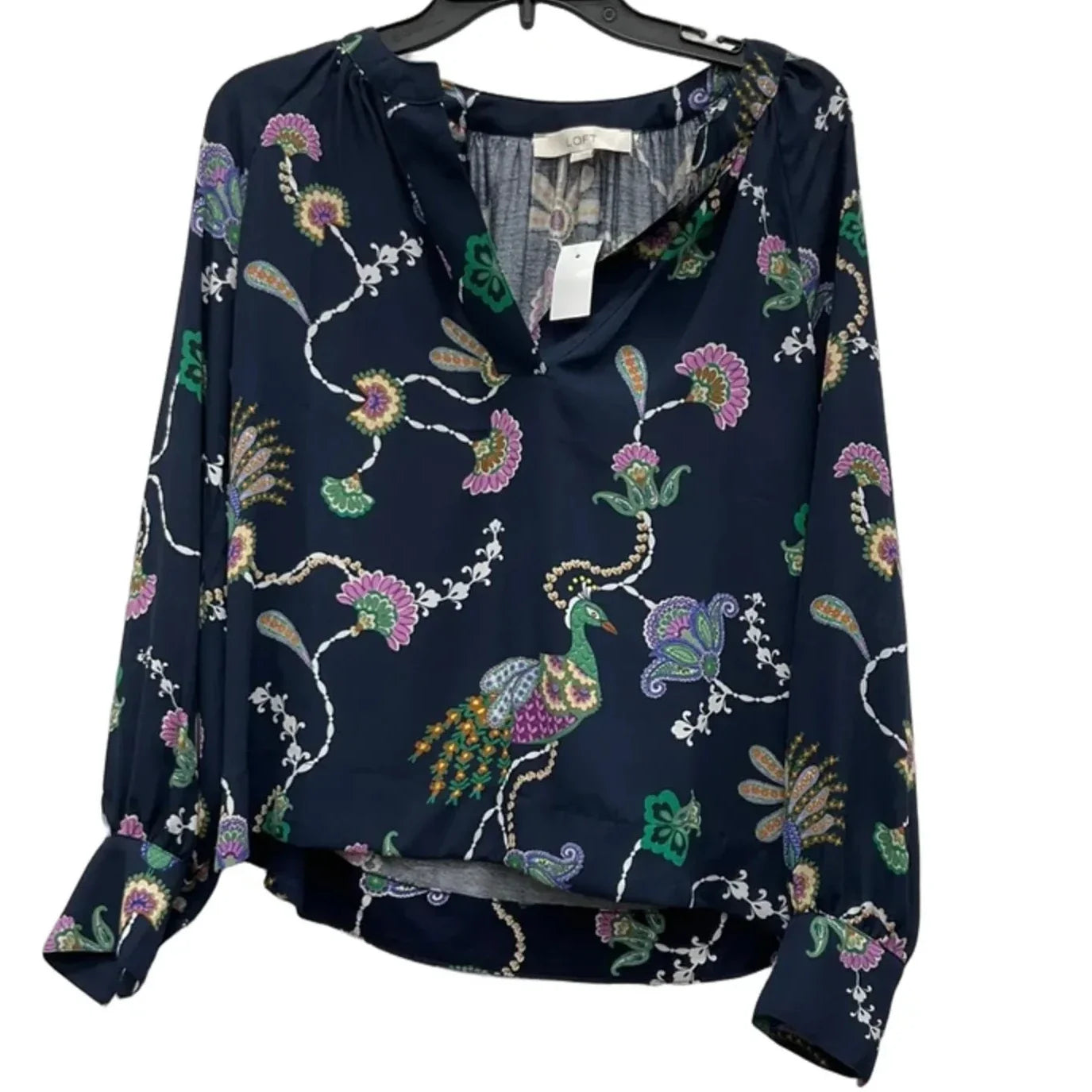 Top Long Sleeve By Loft In Navy, Size: S