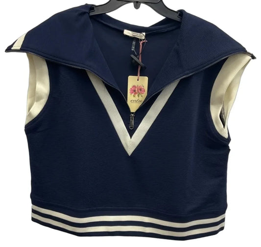 Top Sleeveless By Entro In Navy, Size: L