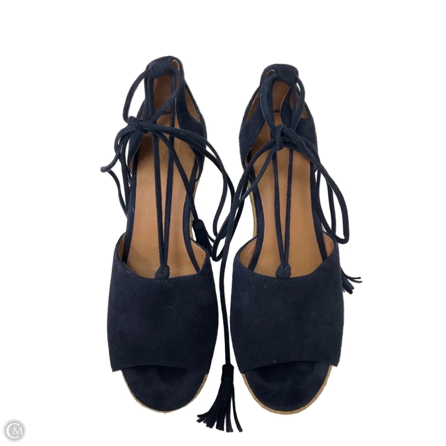 Sandals Heels Wedge By Cabi In Navy, Size: 6