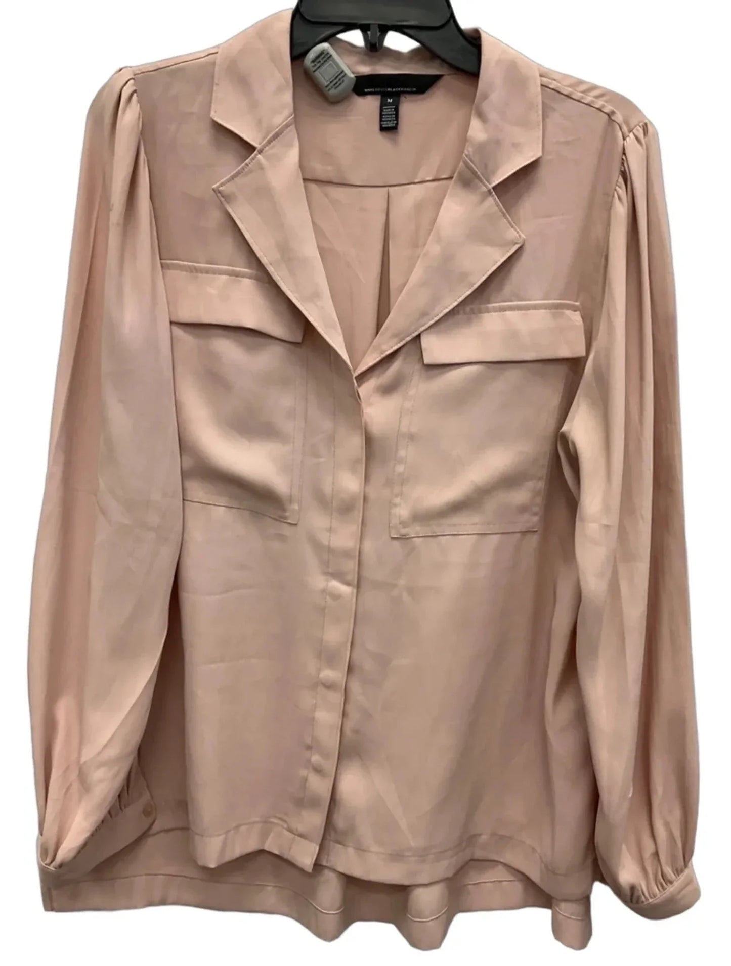 Top Long Sleeve By White House Black Market In Pink, Size: M