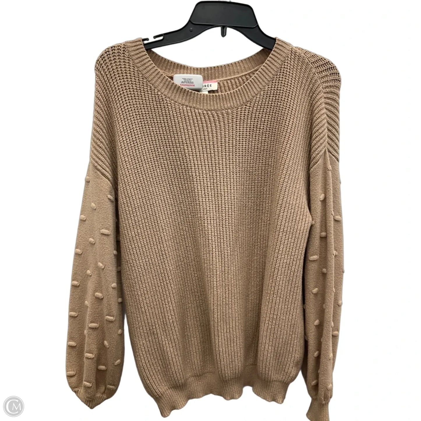Top Long Sleeve By Andree By Unit In Brown, Size: S