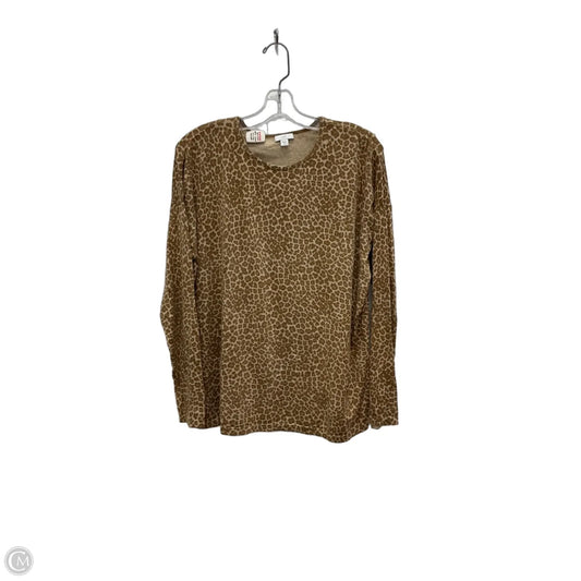 Top Long Sleeve By J. Jill In Animal Print, Size: M