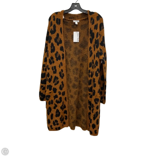 Cardigan By Nine West In Animal Print, Size: Xl