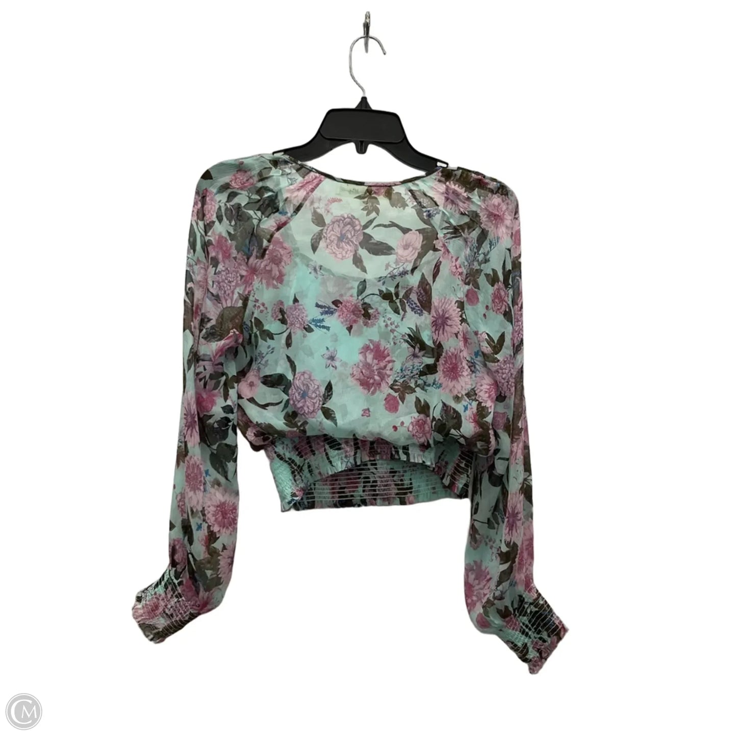 Top Long Sleeve Designer By Diane Von Furstenberg In Floral Print, Size: S
