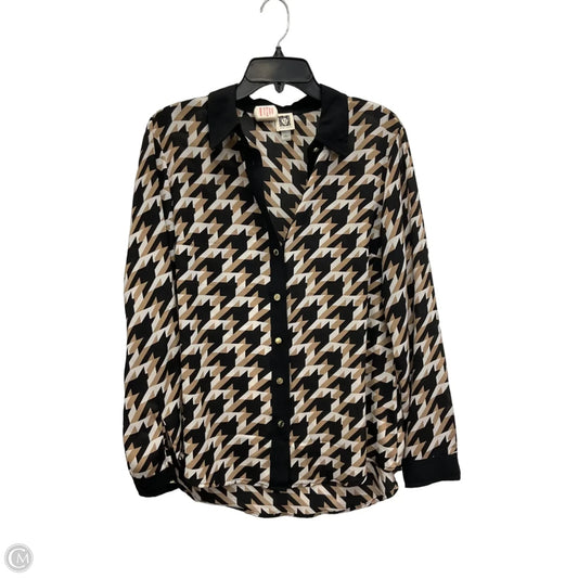 Blouse Long Sleeve By Anne Klein In Multi-colored, Size: L