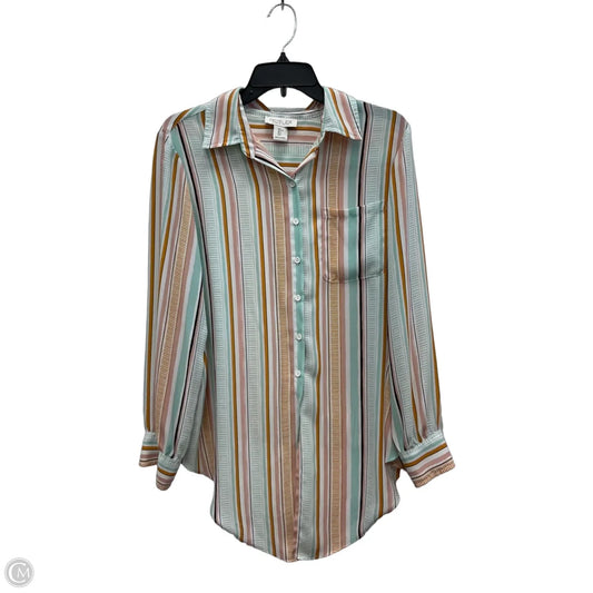 Blouse Long Sleeve By Rachel Zoe In Multi-colored, Size: L