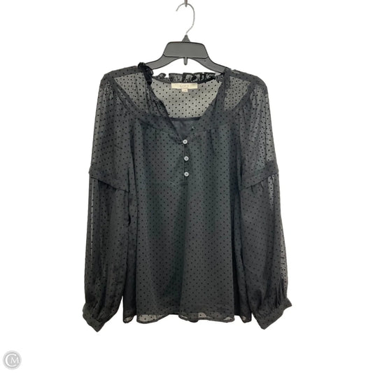 Top Long Sleeve By Loft In Black, Size: M