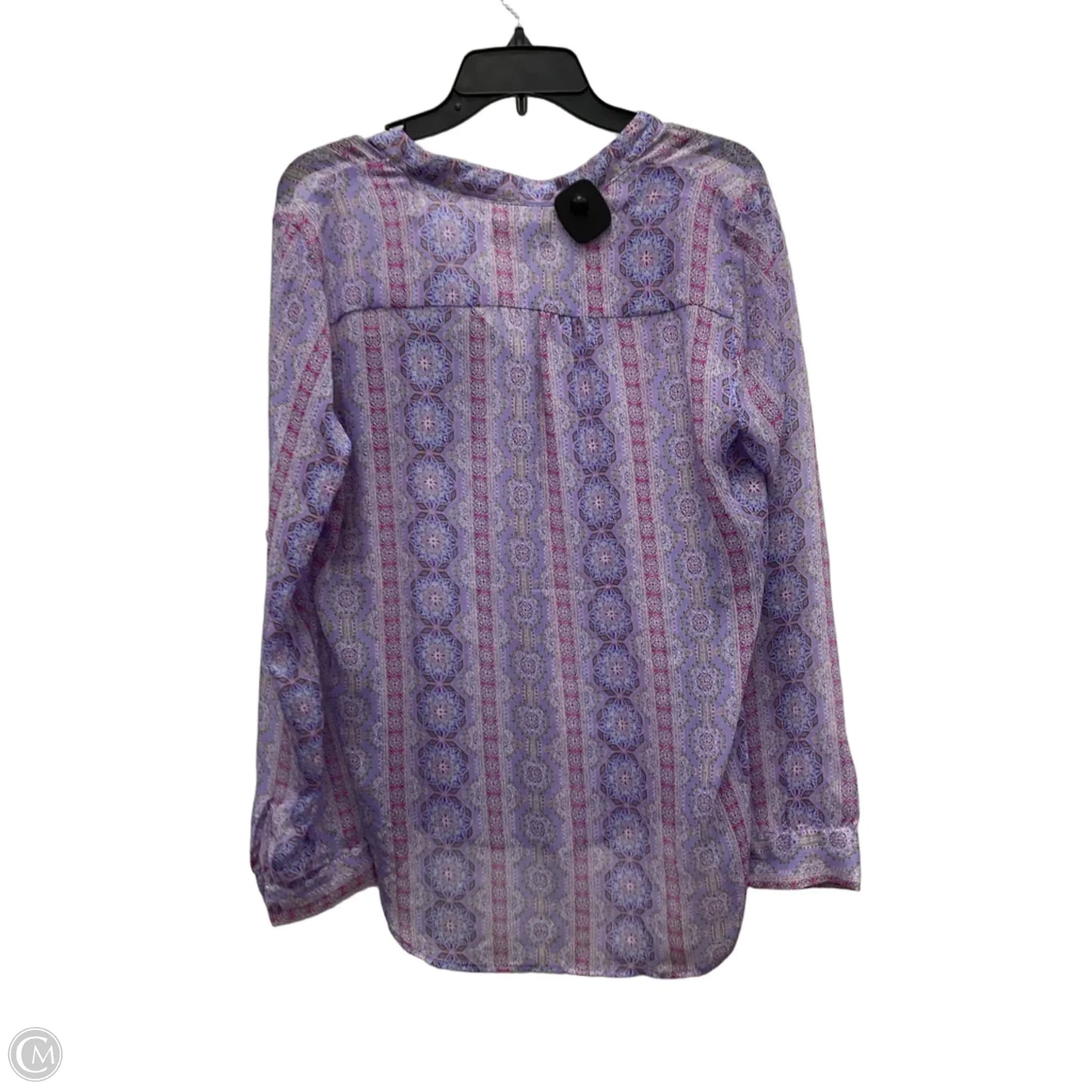 Blouse Long Sleeve By Kut In Purple, Size: L