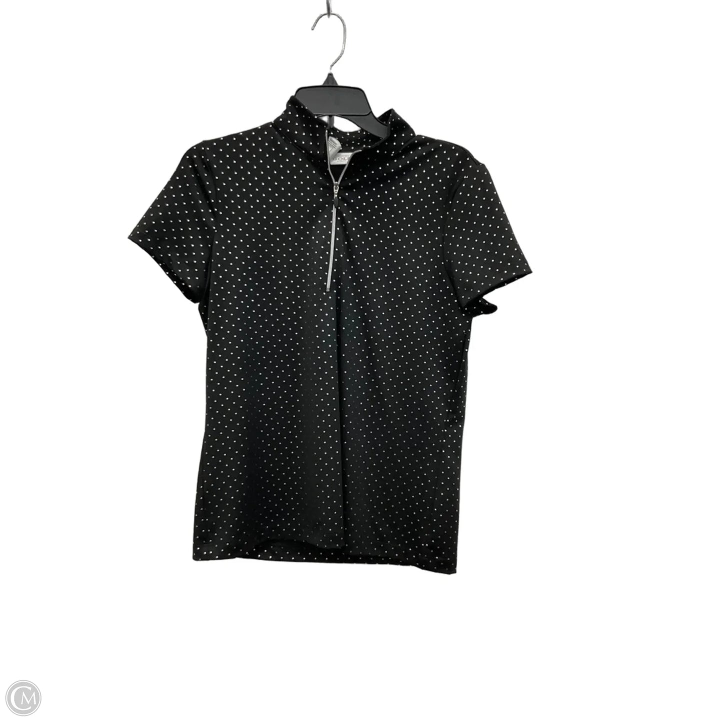 Athletic Top Short Sleeve By Zenergy By Chicos In Polkadot Pattern, Size: M