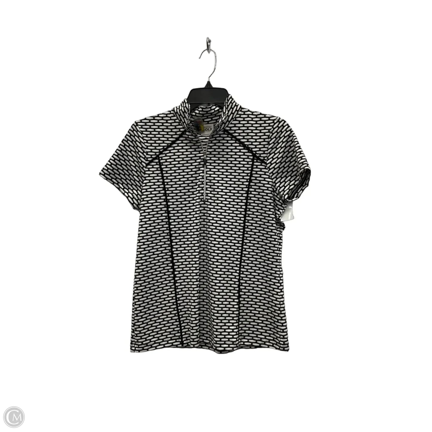 Athletic Top Short Sleeve By Zenergy By Chicos In Black, Size: M