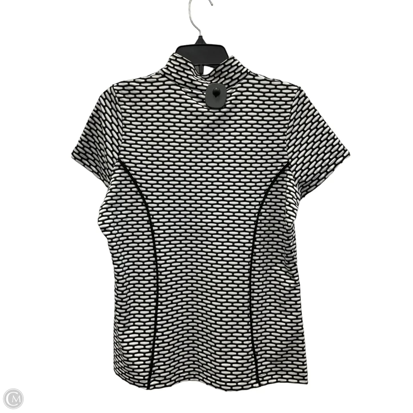Athletic Top Short Sleeve By Zenergy By Chicos In Black, Size: M