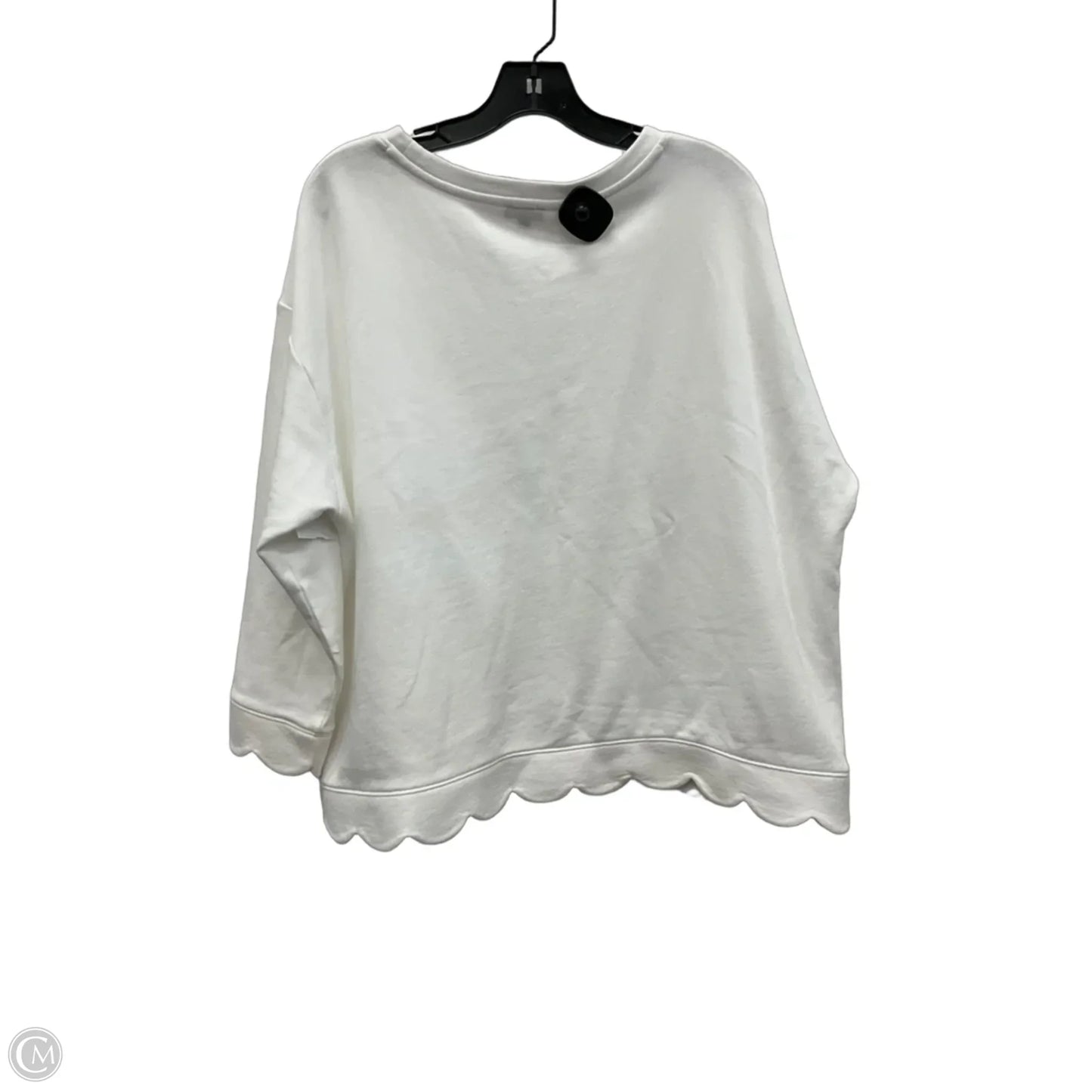 Top Long Sleeve By Talbots In White, Size: 2x