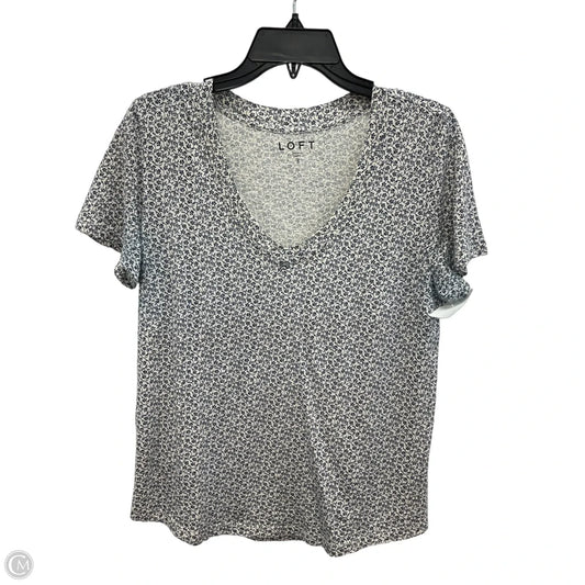 Top Short Sleeve By Loft In Multi-colored, Size: S