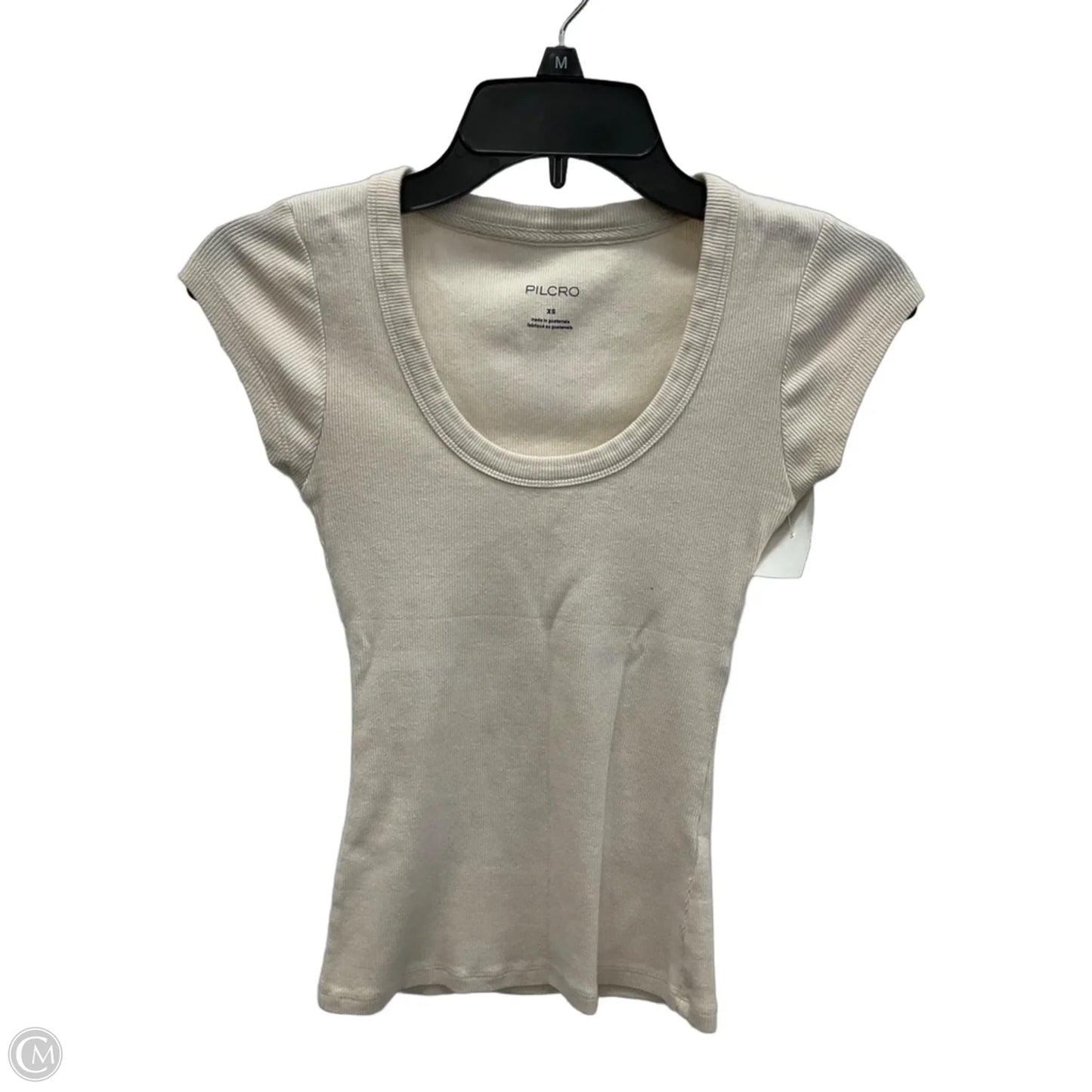 Top Short Sleeve Basic By Pilcro In Cream, Size: Xs
