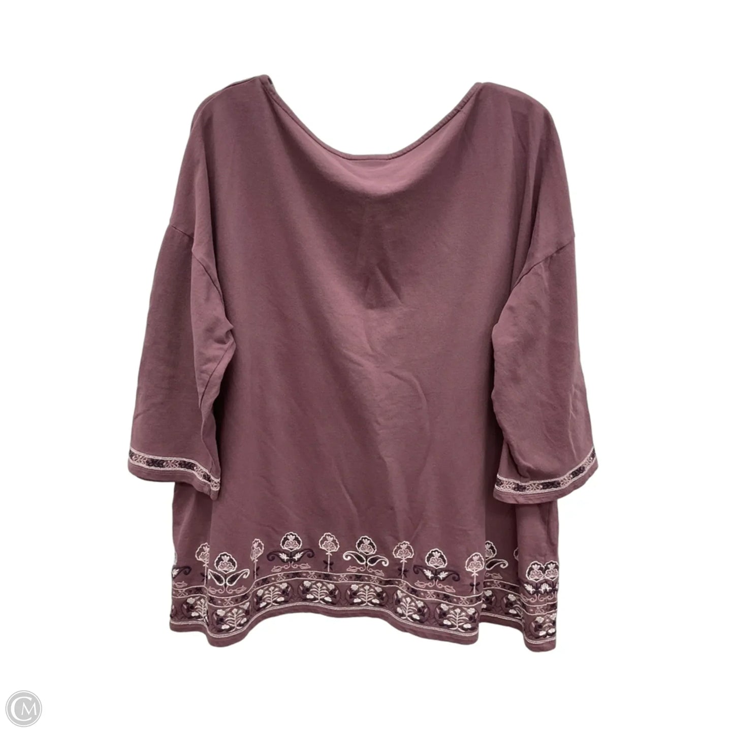Top 3/4 Sleeve By J. Jill In Purple, Size: Xl