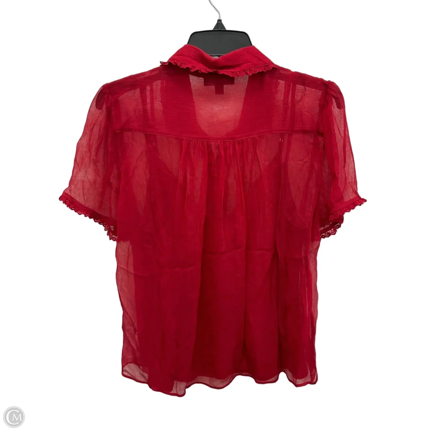 Top Short Sleeve By J. Crew In Red, Size: 12