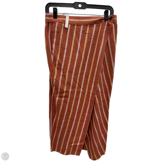 Skirt Midi By Madewell In Orange, Size: M