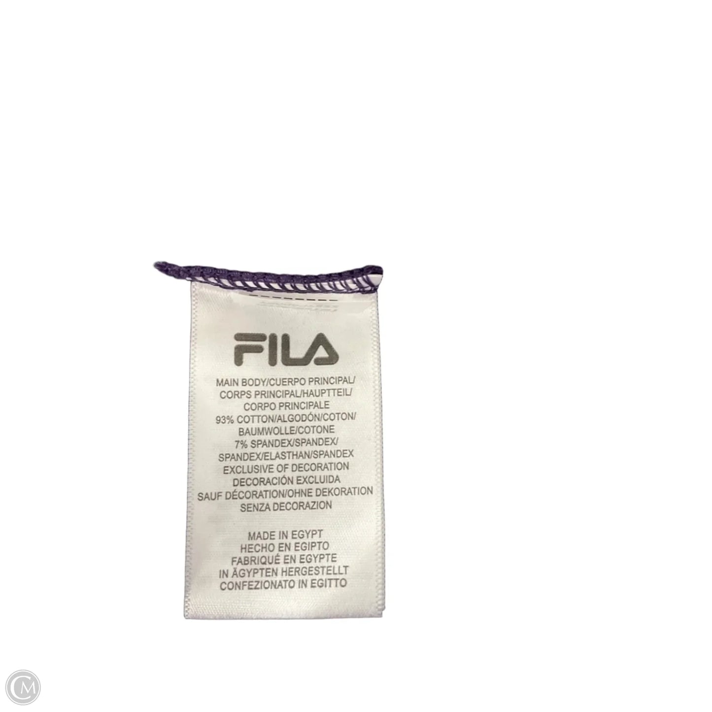 Athletic Top Short Sleeve By Fila In Purple, Size: S