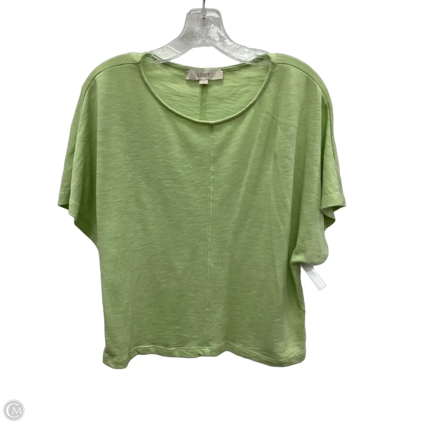 Top Short Sleeve By Loft In Green, Size: M