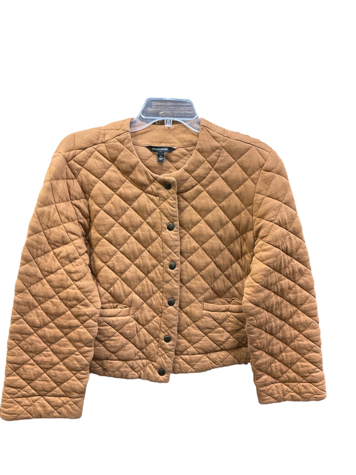 Jacket Puffer & Quilted By Banana Republic In Tan, Size: M