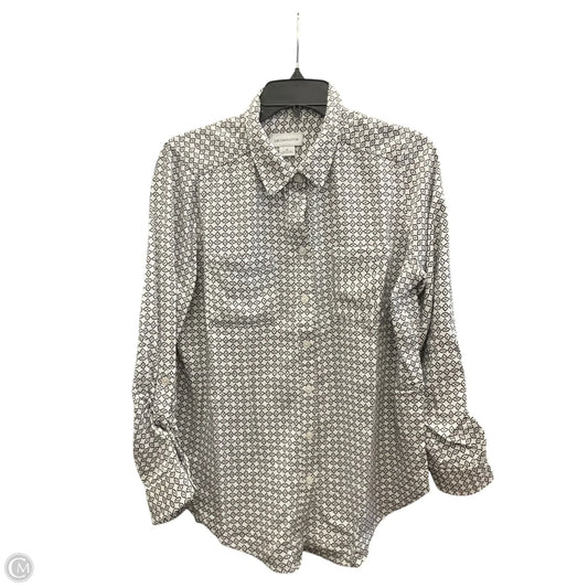 Blouse Long Sleeve By Liz Claiborne In Black & Pink, Size: M