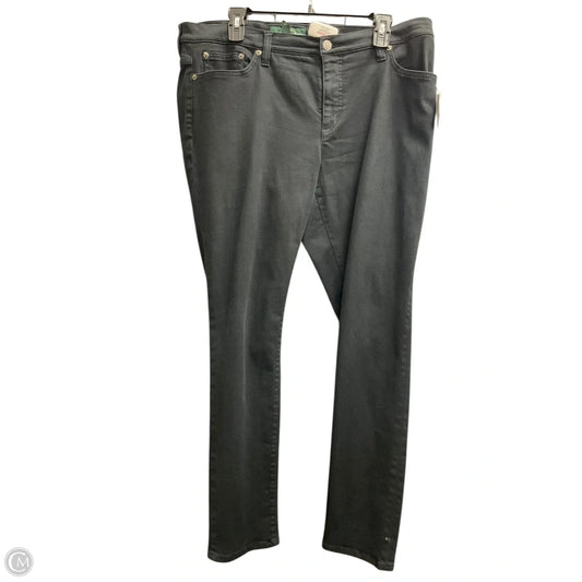 Jeans Skinny By Lauren By Ralph Lauren In Black, Size: 16