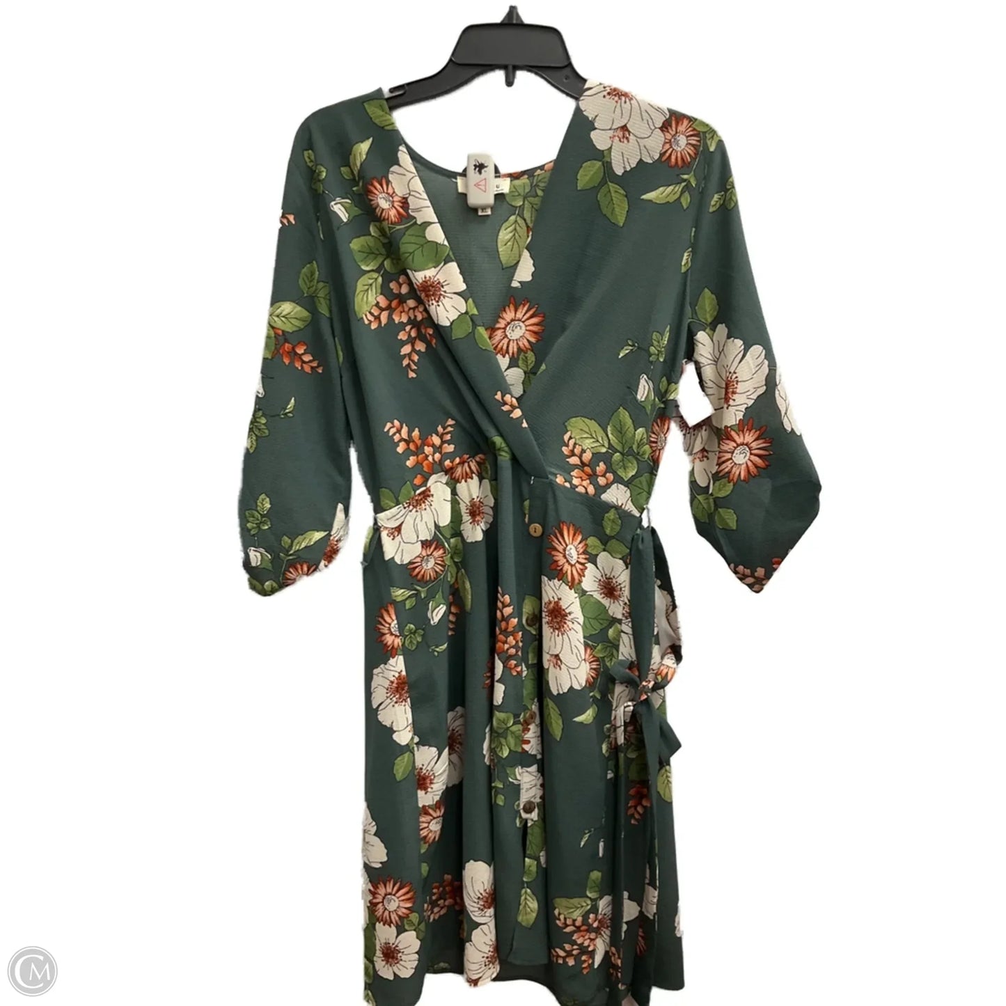 Dress Casual Short By Monteau In Floral Print, Size: Xl