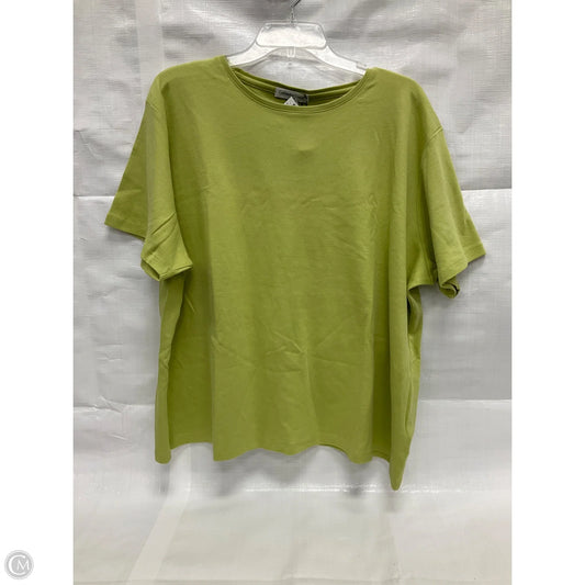 Top Short Sleeve By Coldwater Creek In Green, Size: 3x