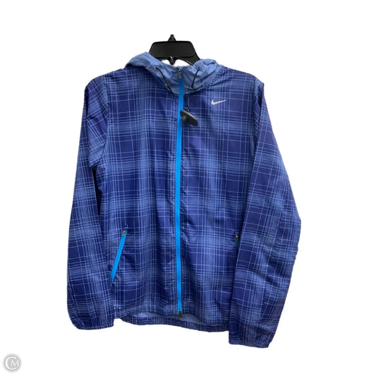 Athletic Jacket By Nike In Blue, Size: S