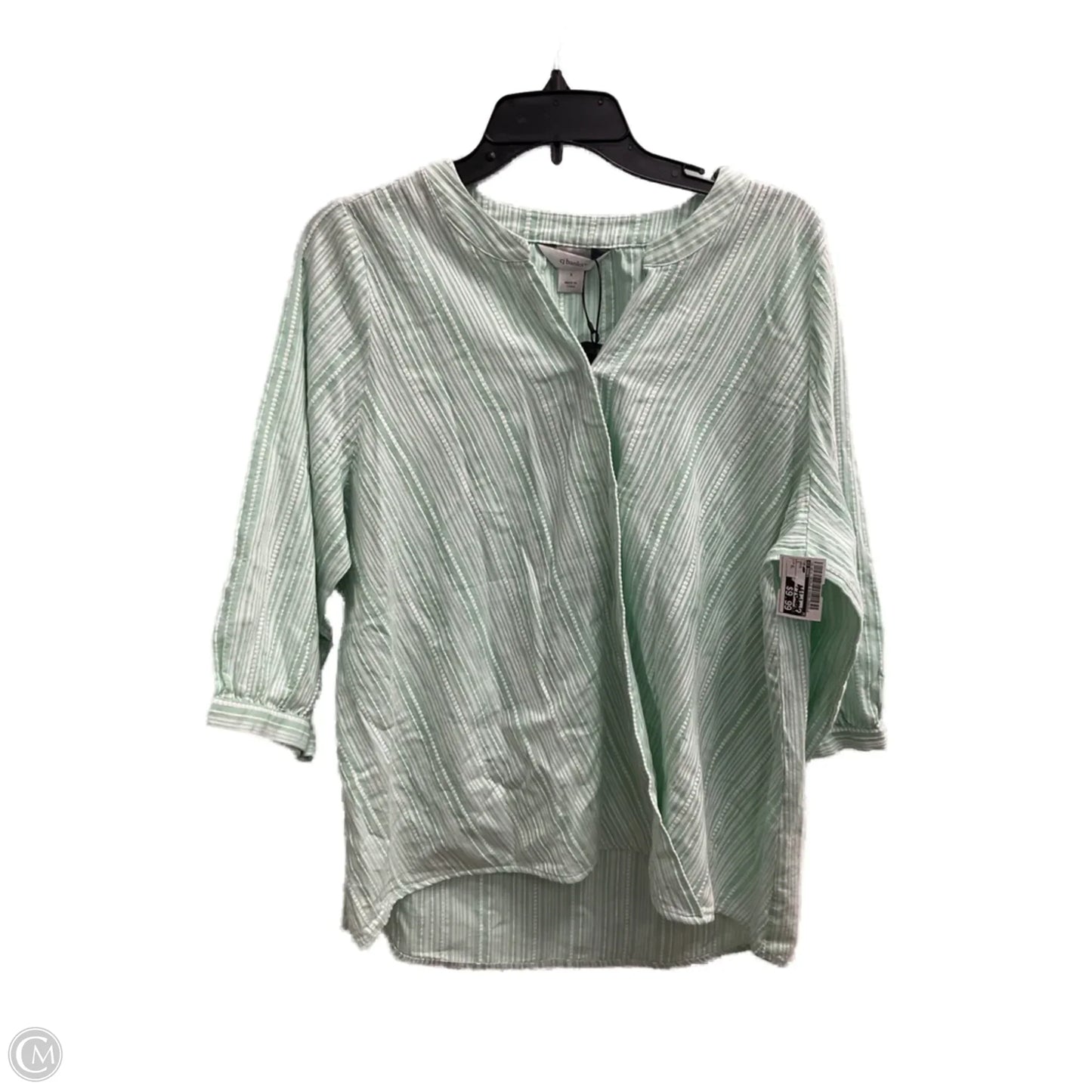 Top Short Sleeve By Cj Banks In Green, Size: Xl