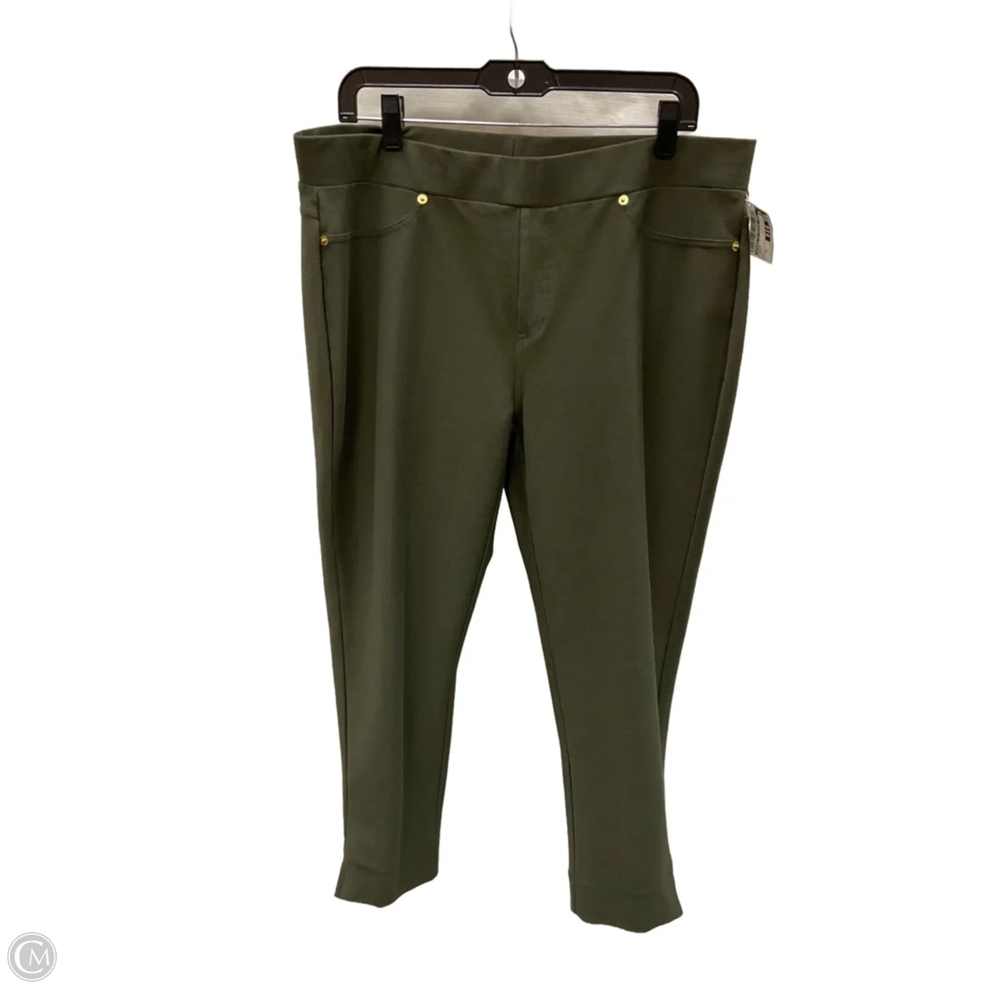 Capris By Michael By Michael Kors In Green, Size: Xl