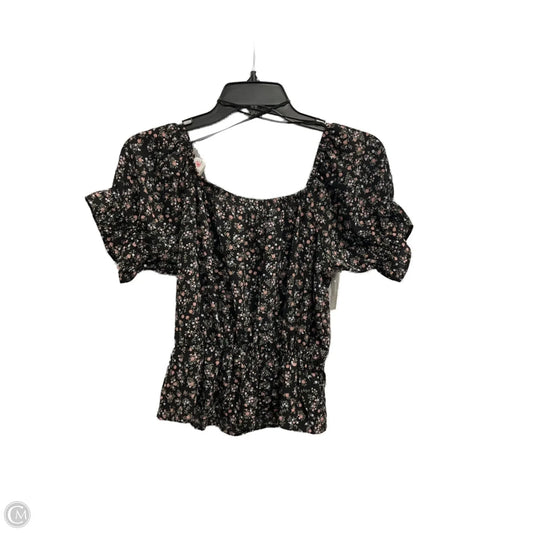 Top Short Sleeve By Pink Rose In Floral Print, Size: S