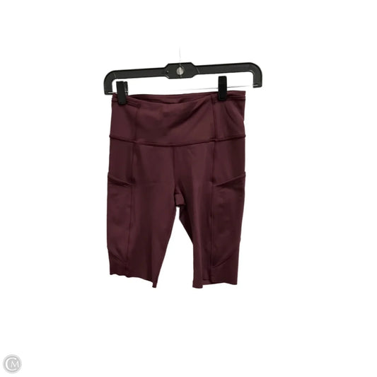 Athletic Shorts By Lululemon In Maroon, Size: 4