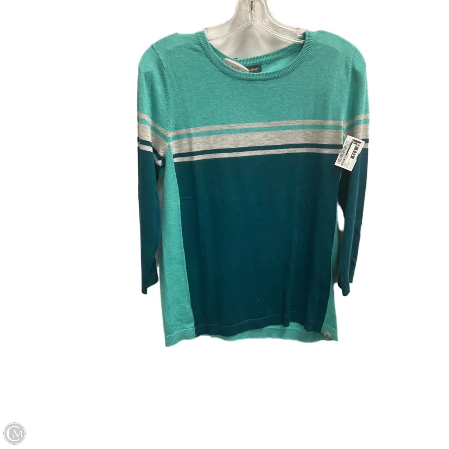 Top 3/4 Sleeve By Eddie Bauer In Teal, Size: M