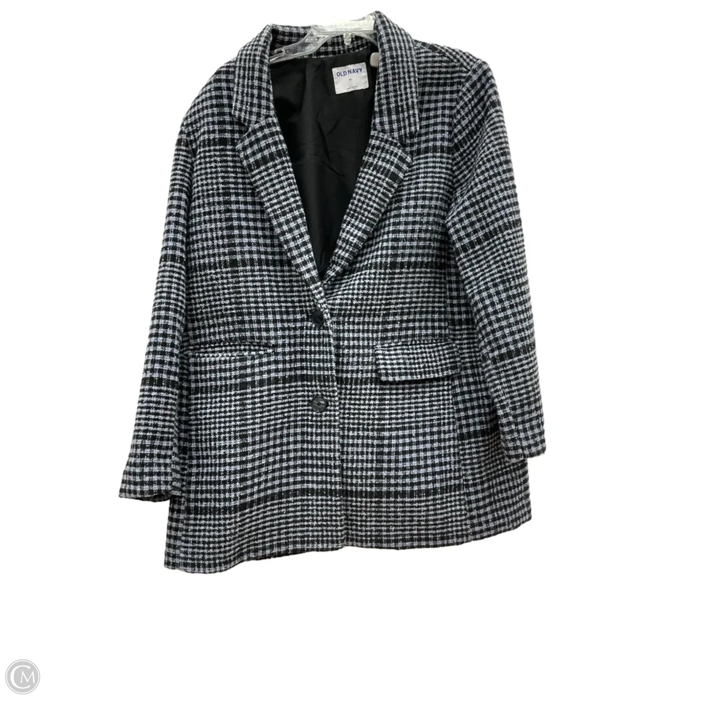 Coat Peacoat By Old Navy In Black & Grey, Size: Xl